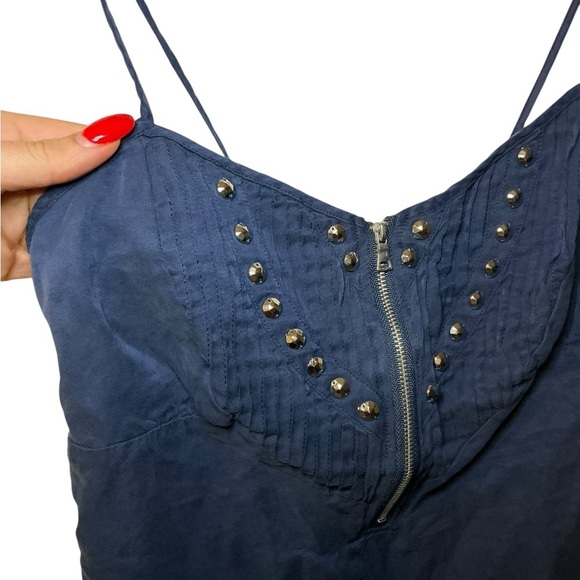 Navy Blue Studded Top Women's - Picture 2 of 4